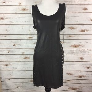 Stretchy Black Studded Dress